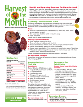 DRIED FRUITS Nutrition Facts