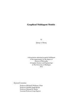 Graphical Multiagent Models