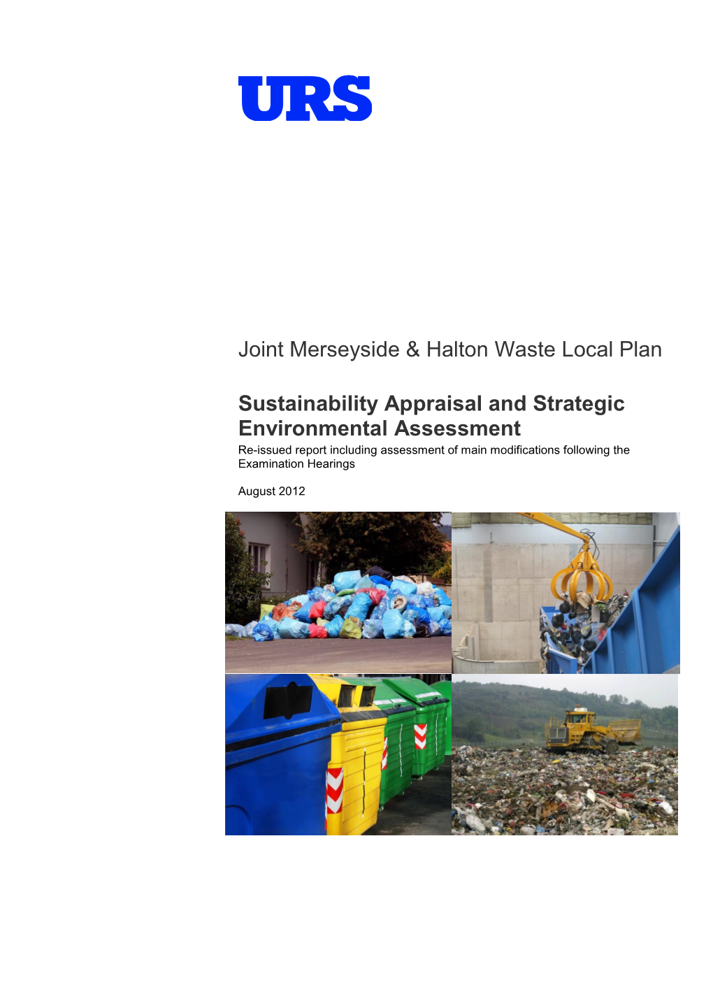 Joint Merseyside & Halton Waste Local Plan Sustainability Appraisal