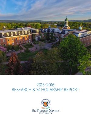 2015-2016 Research & Scholarship Report