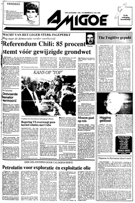 Referendum Chili: 85 Procentpinochet WILLEMSTAD — De Ten Zag