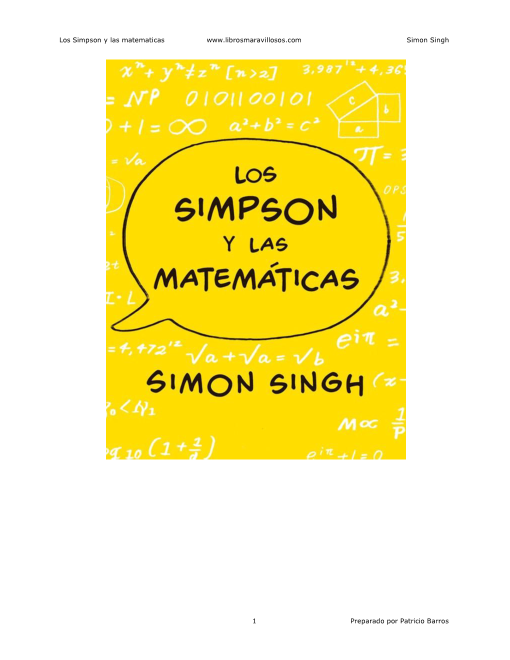 Los Simpson Y Las Matematicas Simon Singh
