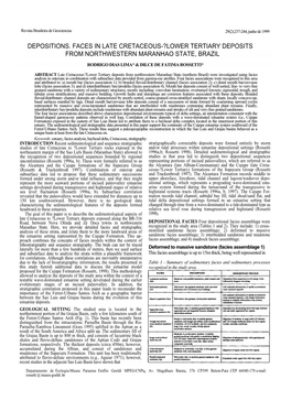 Depositions. Faces in Late Cretaceous-?Lower Tertiary Deposits from Northwestern Maranhao State, Brazil