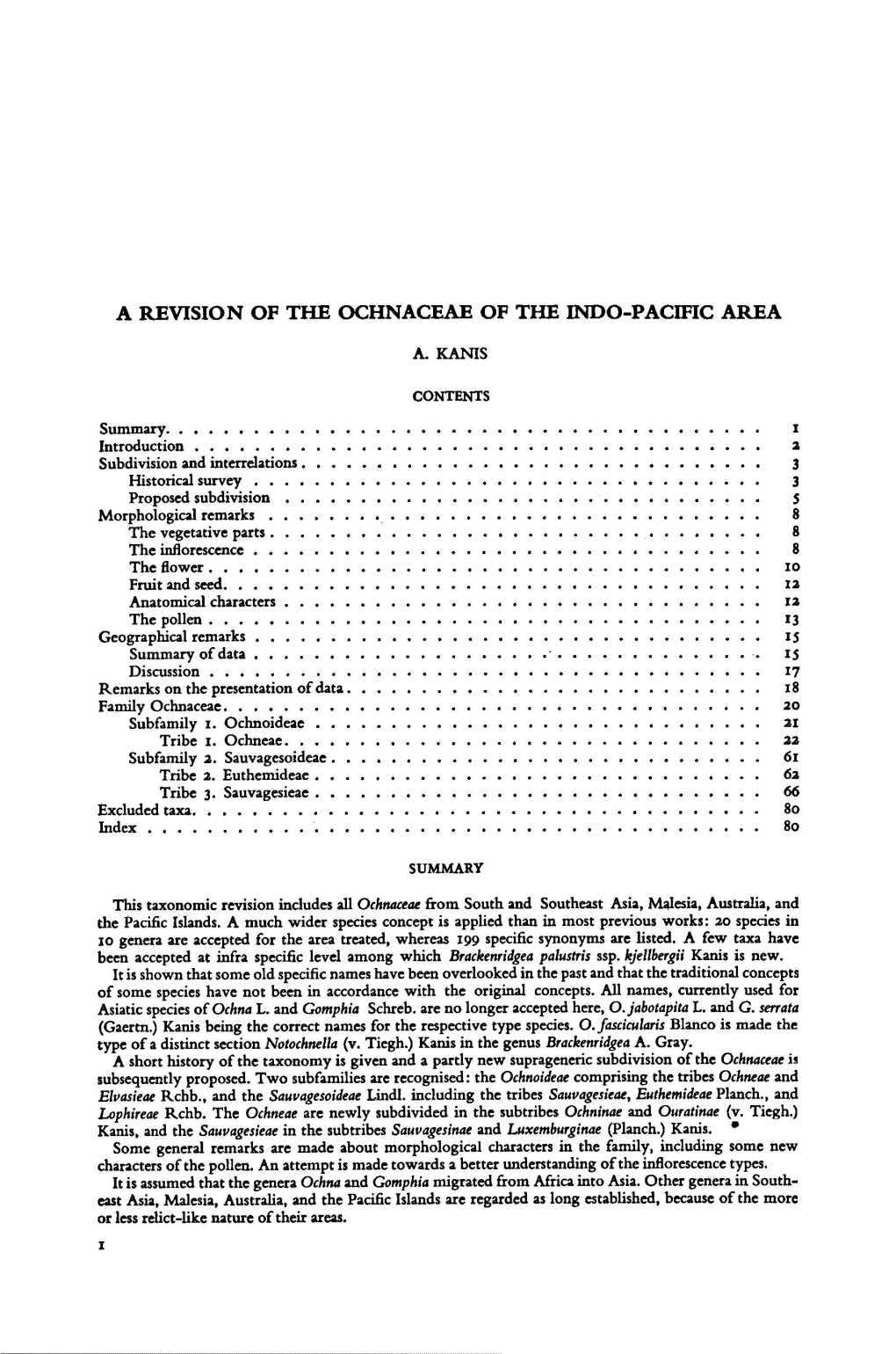 Morphological Remarks the Pollen Geographical Remarks