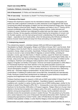 Impact Case Study (Ref3b)