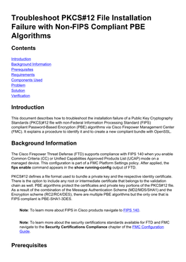 Troubleshoot PKCS#12 File Installation Failure with Non-FIPS Compliant PBE Algorithms
