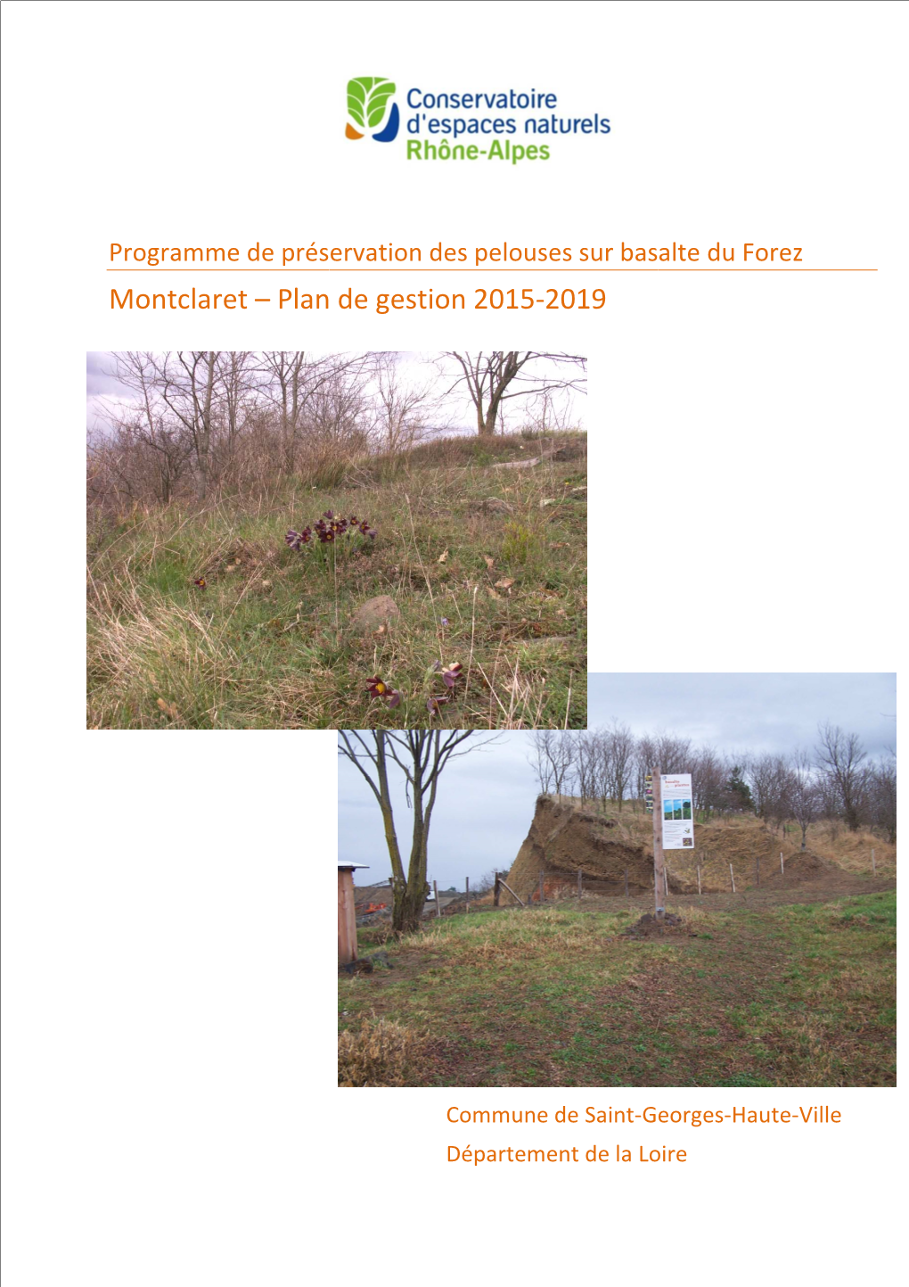 Plan De Gestion Montclaret 2015 2019