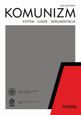 „Komunizm: System – Ludzie – Dokumentacja” Nr 9 (2020) (Pdf