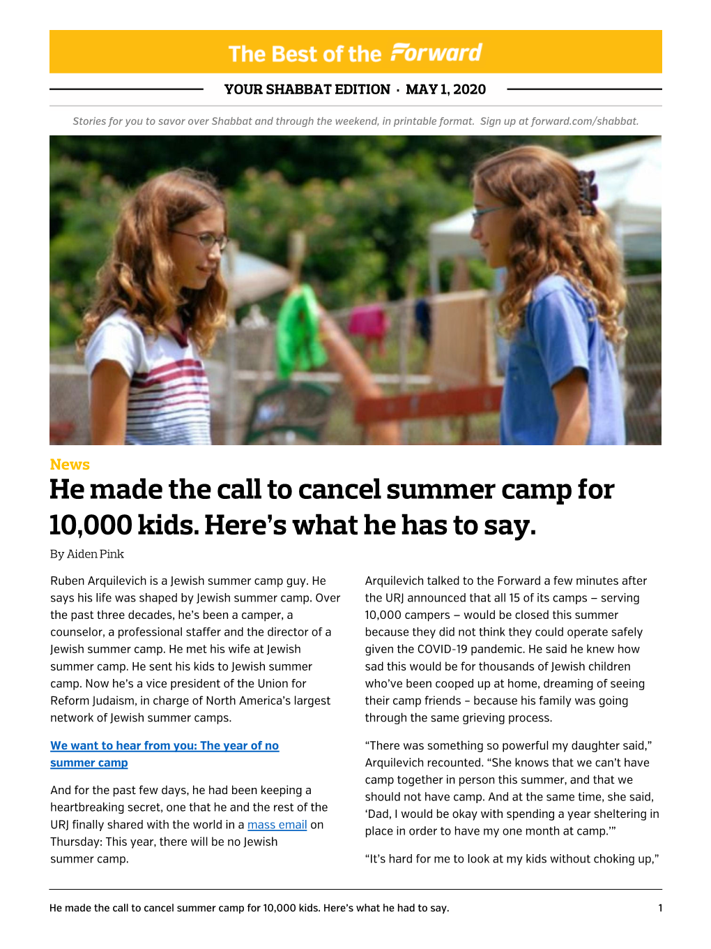 He Made the Call to Cancel Summer Camp for 10,000 Kids. Here's What