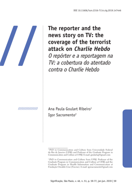 The Coverage of the Terrorist Attack on Charlie Hebdo O Repórter Ea