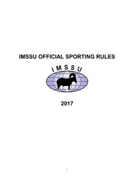 Imssu Official Sporting Rules 2017