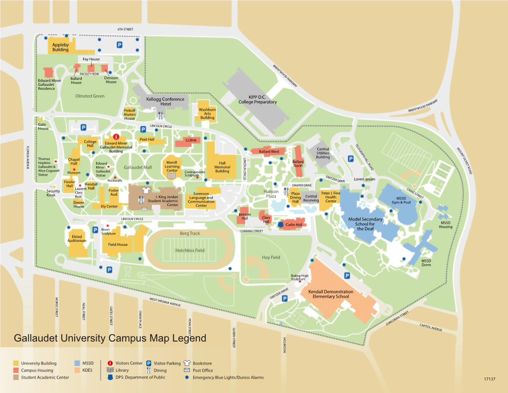 Gallaudet University Campus Map Legend HOLBROOK - DocsLib