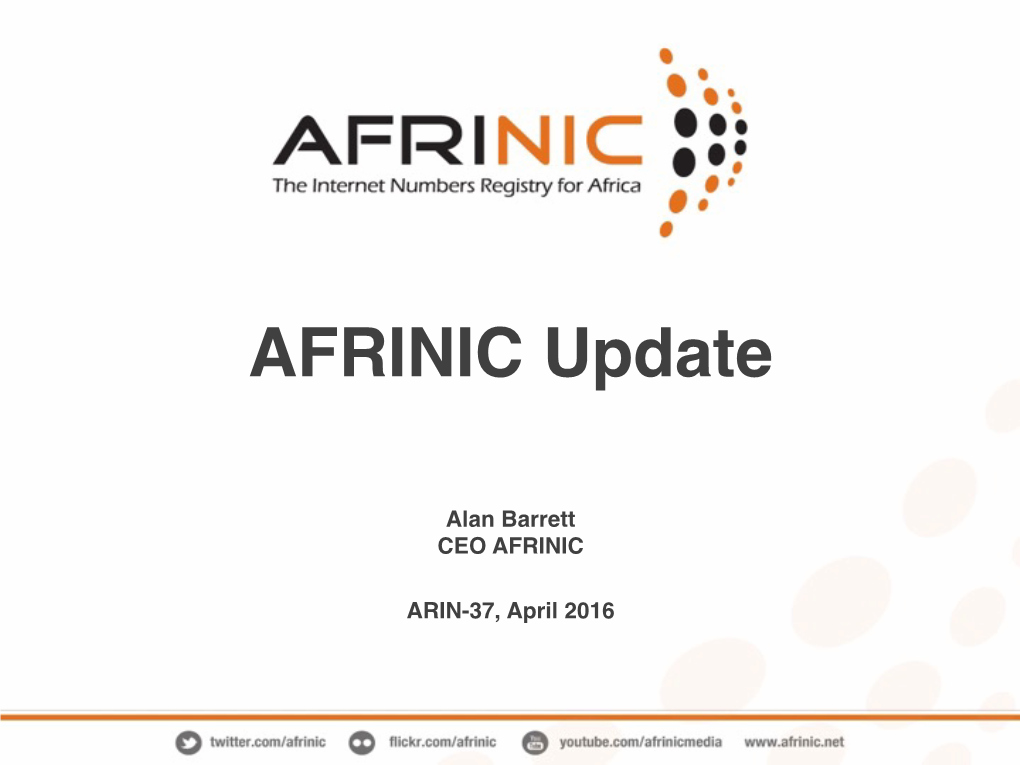 AFRINIC Update