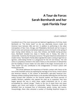 Sarah Bernhardt and Her 1906 Florida Tour