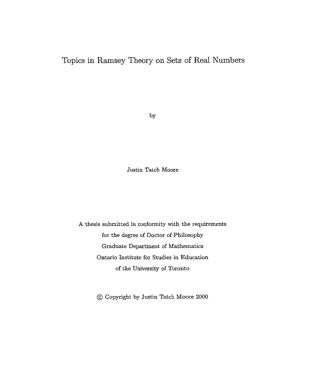 Topics in Ramsey Theory on Sets of Real Numbers