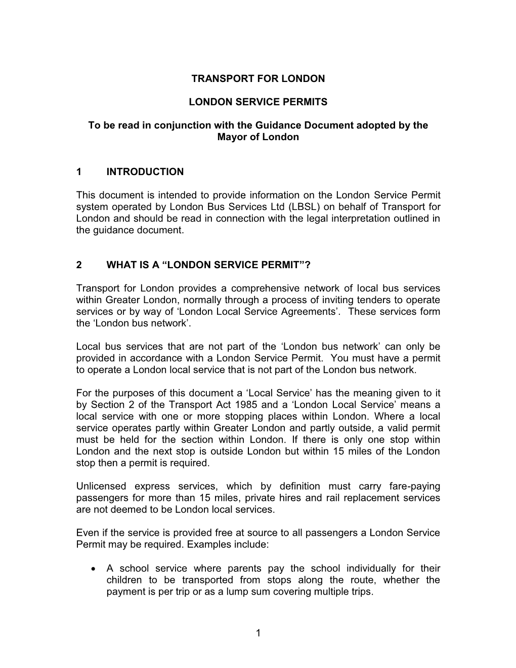 Guidance Document Adopted by the Mayor of London