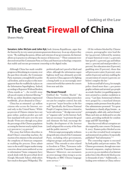 The Great Firewallof China