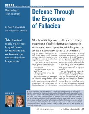 Defense Through the Exposure of Fallacies