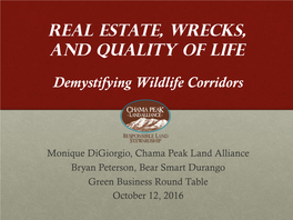 Real Estate, Wrecks, and Quality of Life