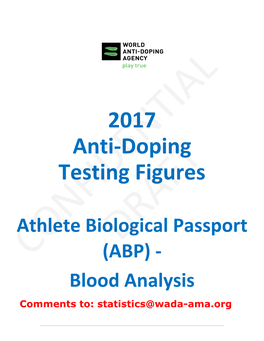 2017 ABP Testing Figures ‐ ASOIF Sport ‐ Aquatics