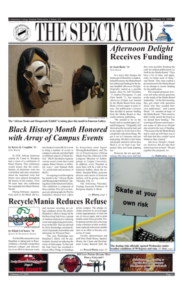 Black History Month Honored with Array of Campus Events