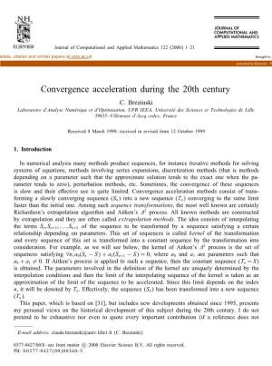 Convergence Acceleration During the 20Th Century C