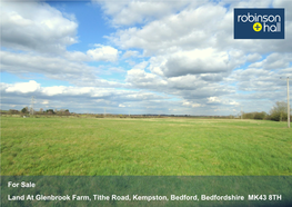 For Sale Land at Glenbrook Farm, Tithe Road, Kempston, Bedford