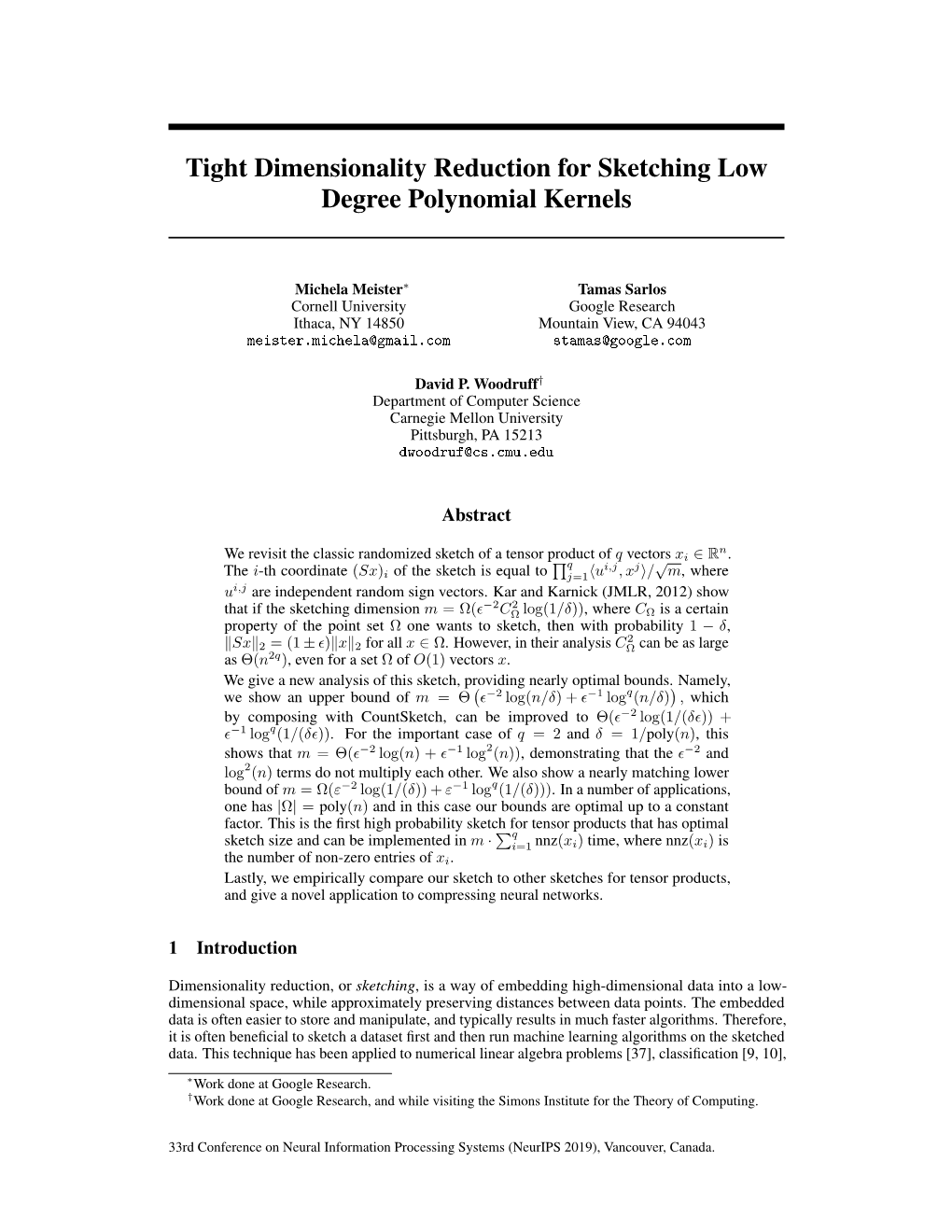 Tight Dimensionality Reduction for Sketching Low Degree Polynomial Kernels