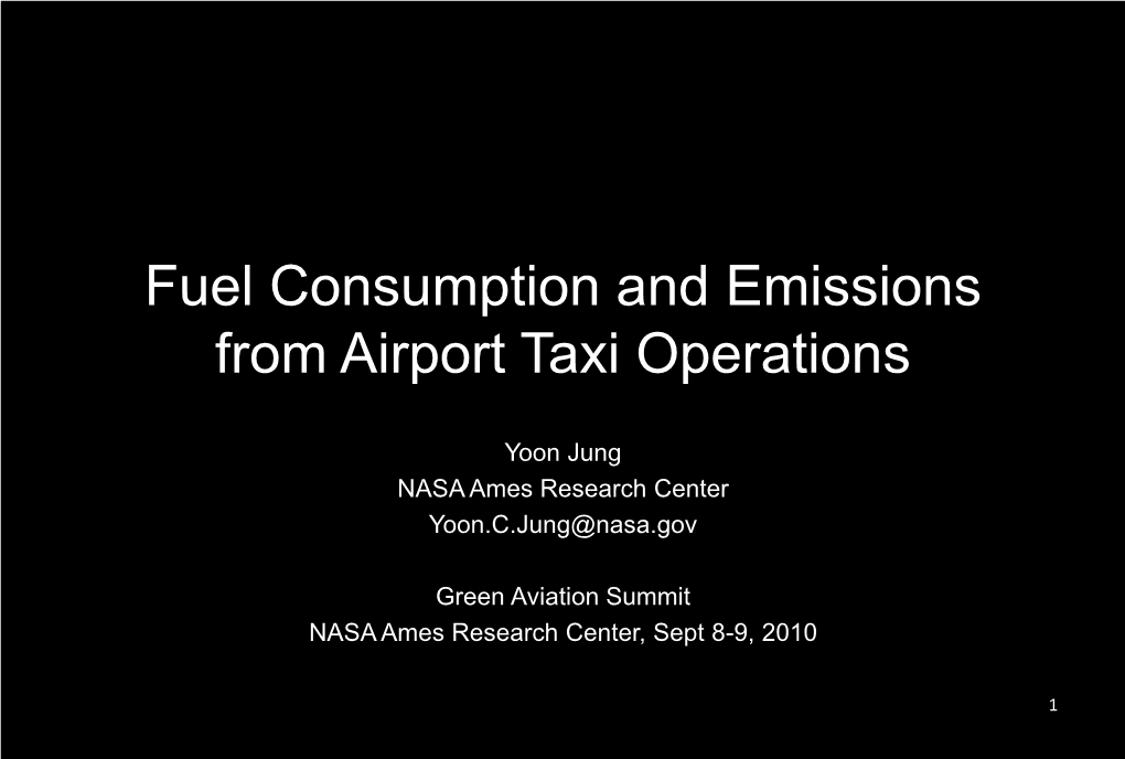 Fuel Consumption and Emissions from Airport Taxi Operations