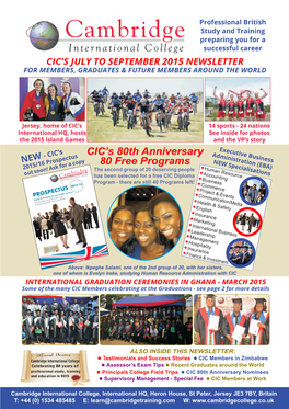 Is CIC's 80Th Anniversary!