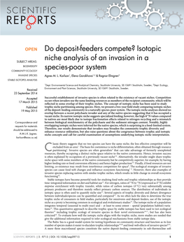 Do Deposit-Feeders Compete? Isotopic Niche Analysis of an Invasion in A