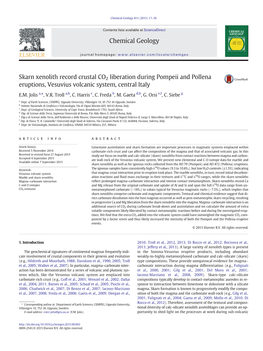 Skarn Xenolith Record Crustal CO2 Liberation During Pompeii and Pollena Eruptions, Vesuvius Volcanic System, Central Italy