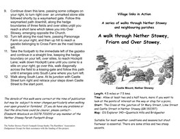 A Walk Through Nether Stowey, Friarn and Over Stowey
