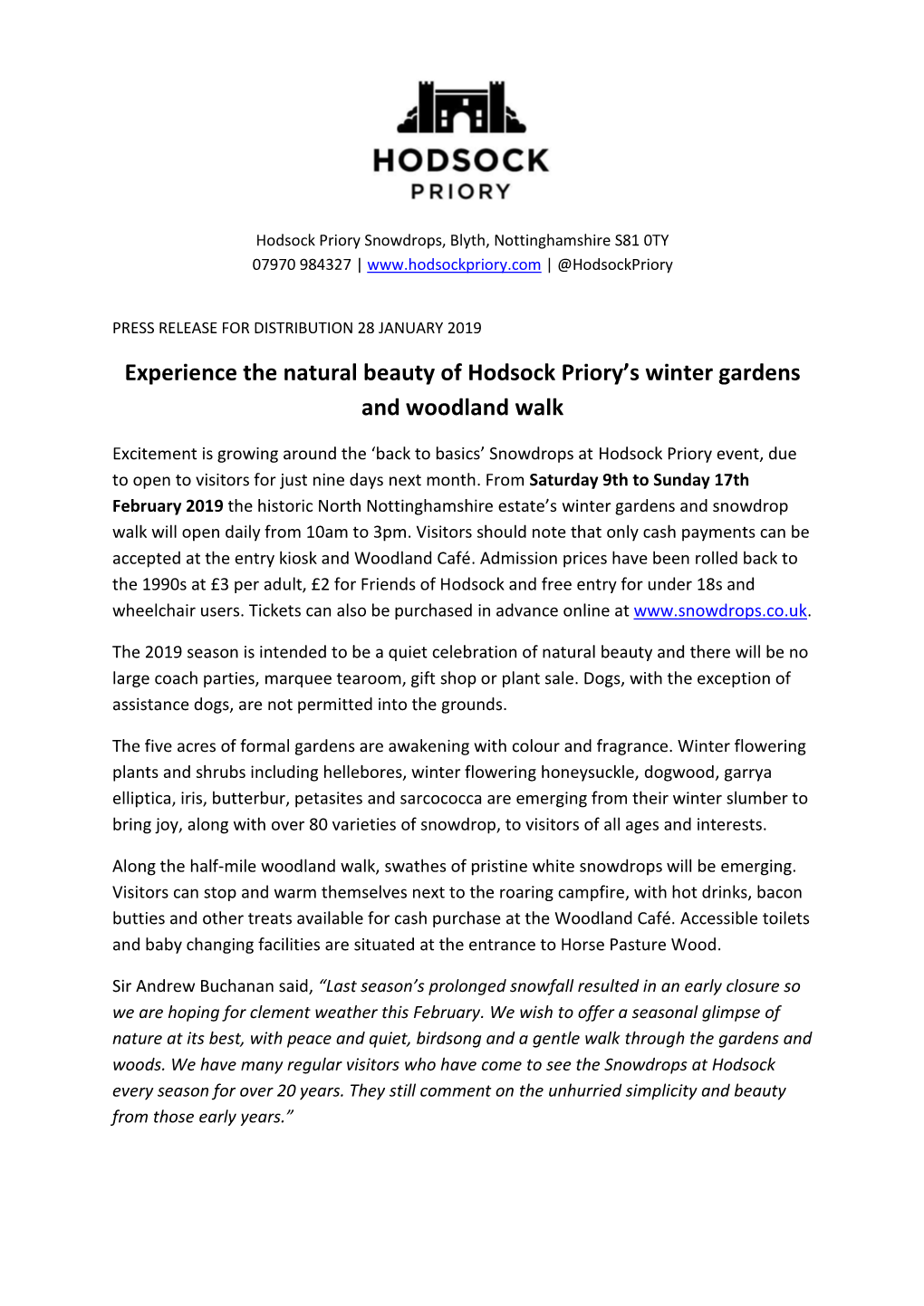 Experience the Natural Beauty of Hodsock Priory's Winter Gardens