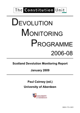 Evolution Onitoring Rogramme 2006-08