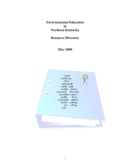 Environmental Education in Northern Kentucky Resource Directory May