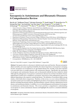 Sarcopenia in Autoimmune and Rheumatic Diseases: a Comprehensive Review