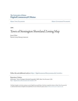 Town of Stonington Shoreland Zoning Map James Fisher Hancock County Planning Commission