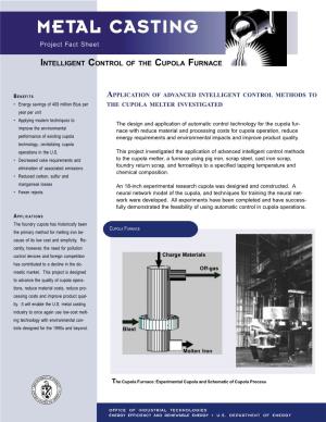Intelligent Control of the Cupola Furnace