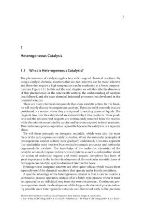 1 Heterogeneous Catalysis