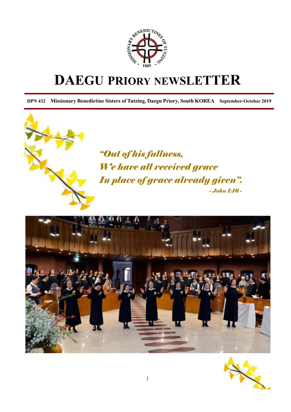 Daegu Priory Newsletter