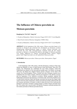 The Influence of Chinese Porcelain on Meissen Porcelain