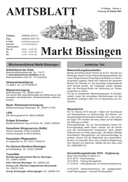 AMTSBLATT Markt Bissingen
