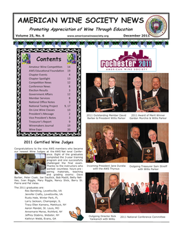 AMERICAN WINE SOCIETY NEWS Promoting Appreciation of Wine Through Education