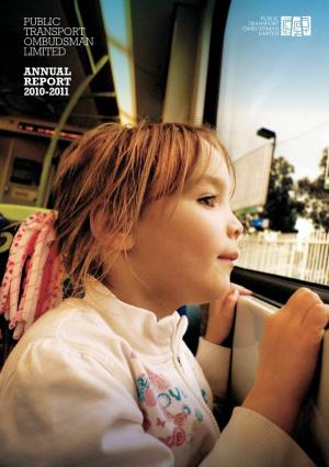PUBLIC TRANSPORT OMBUDSMAN LIMITED Annual Report 2010-2011