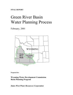 Green River Basin Water Planning Process