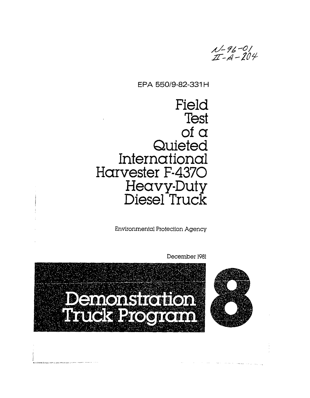 Field Test Quieted International Harvester F-4370 Heavy-Duty