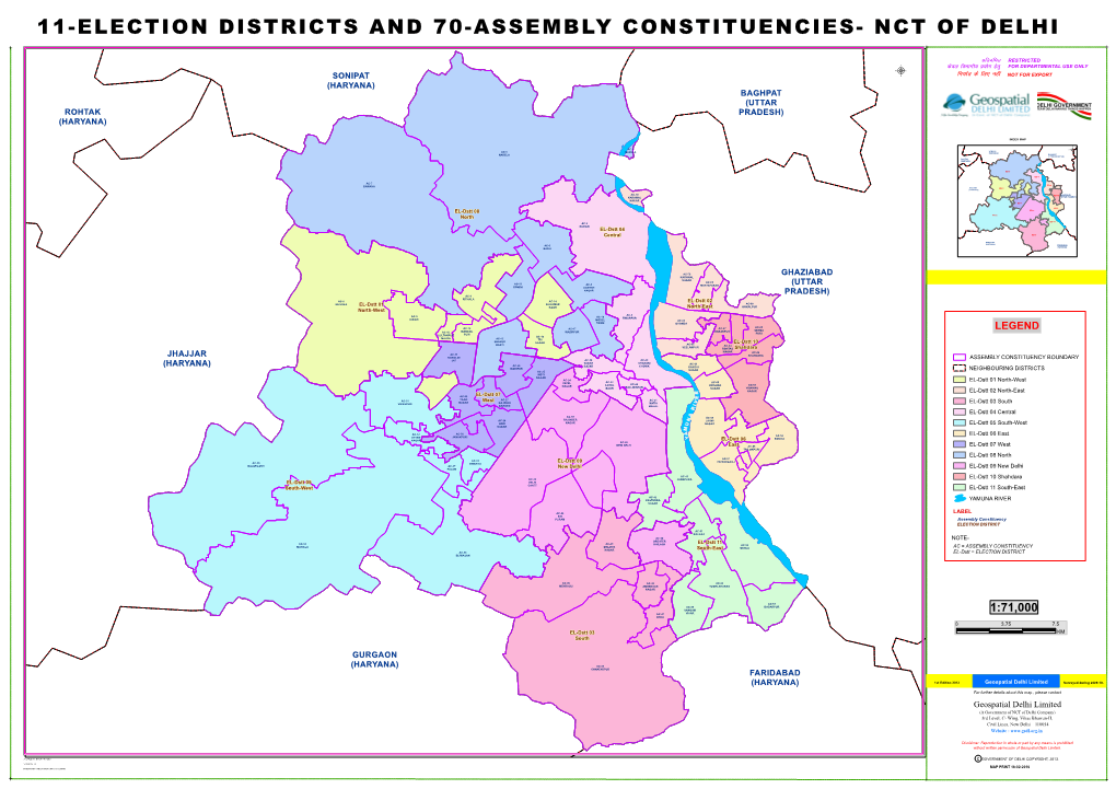 11-Election Districts and 70-Assembly Constituencies- Nct of Delhi