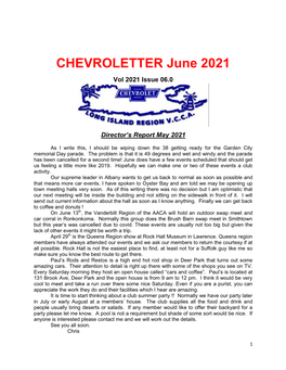 CHEVROLETTER June 2021