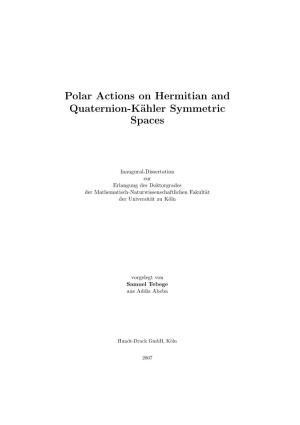 Polar Actions on Hermitian and Quaternion-Kähler Symmetric Spaces